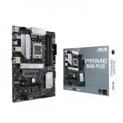 ASUS PRIME B650-PLUS, Socket AM5, AMD B650, 14Phases, Dual 4xDDR5-6400, APU AMD graphics, HDMI, DP, 2xPCIe 4.0 X16, 4xSATA3, RAID, 2xM.2 PCIe 5.0, 1xV-M.2 (Wi-Fi), 2xPCIe x1, ALC1220-VB HDA/SPDIF, 2.5GbE LAN, 4xUSB3.2 Gen2(1C+3A), 5xUSB3.2 (1C+4A), Aura S